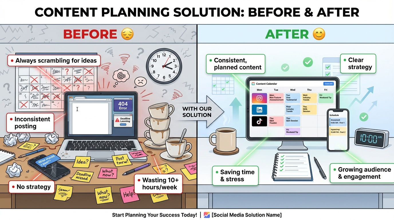 Social Media Content Calendar 2026, Instagram Planner, TikTok Scheduler, Content Creator Template, Google Sheets