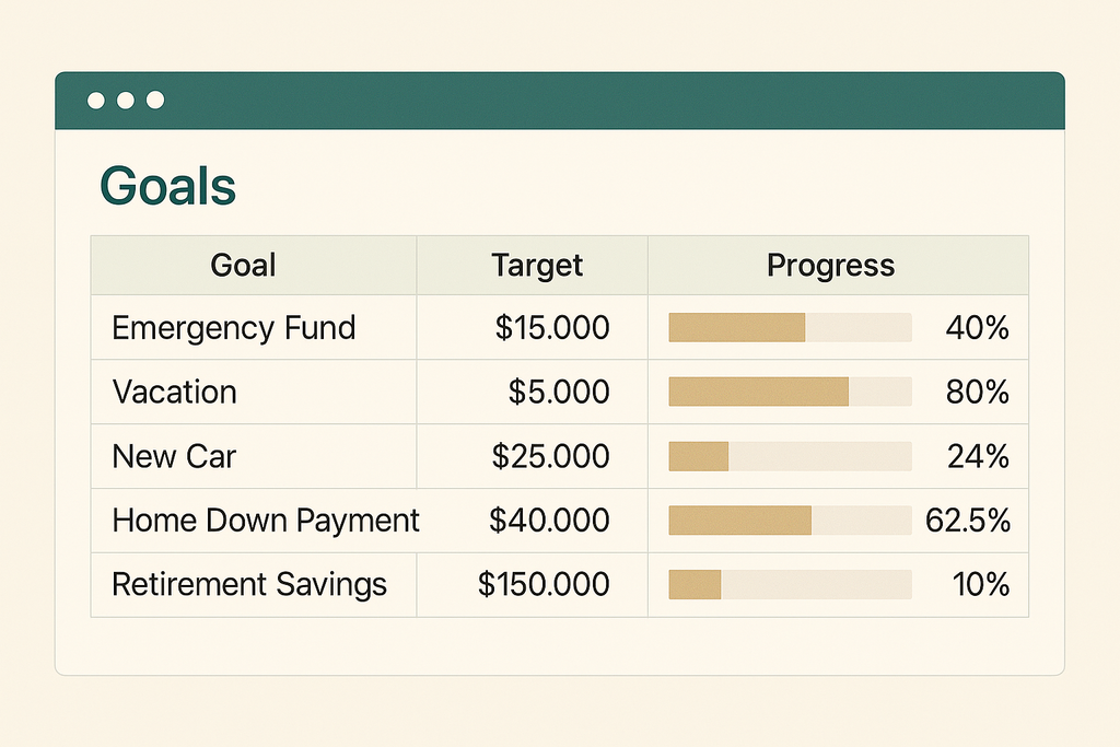 Annual Budget Dashboard Spreadsheet | Income, Expense & Goal Tracker Template (Excel + Google Sheets)