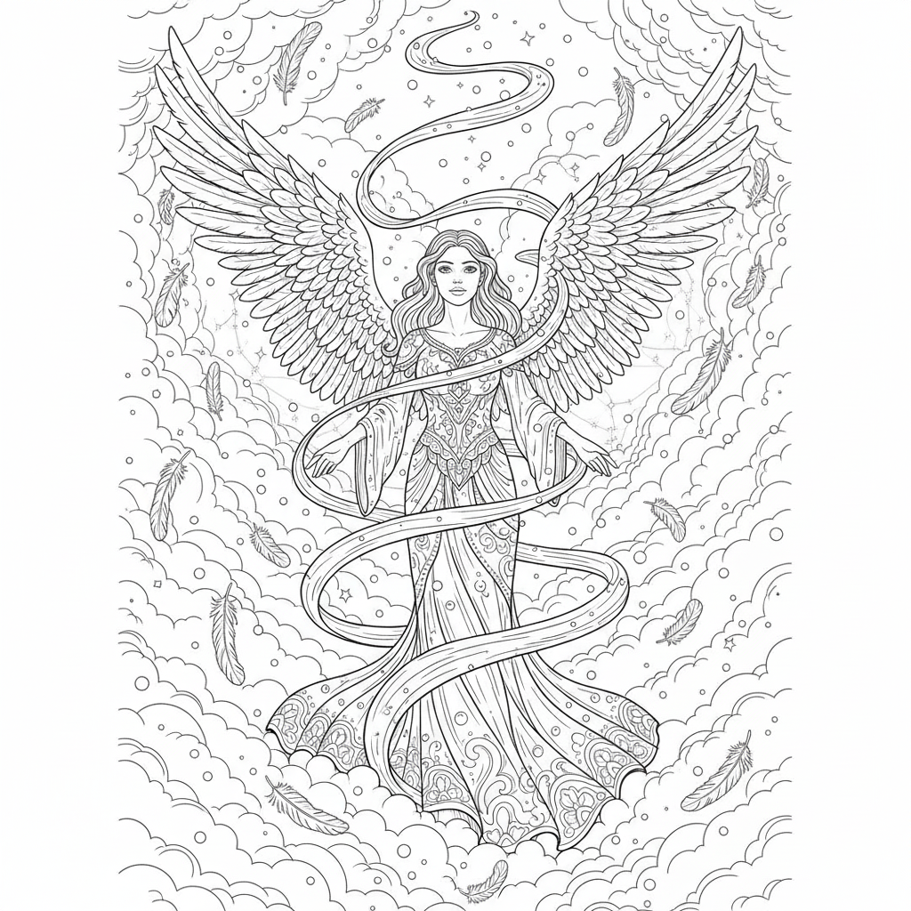 Angels & Mages of Christmas Magic: Adult Fantasy Holiday Coloring Book