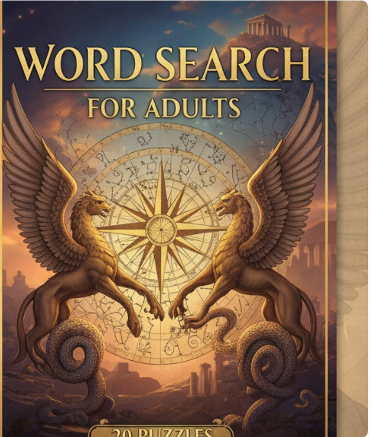 Mythical Legends Word Search: Easy Puzzles for Adults