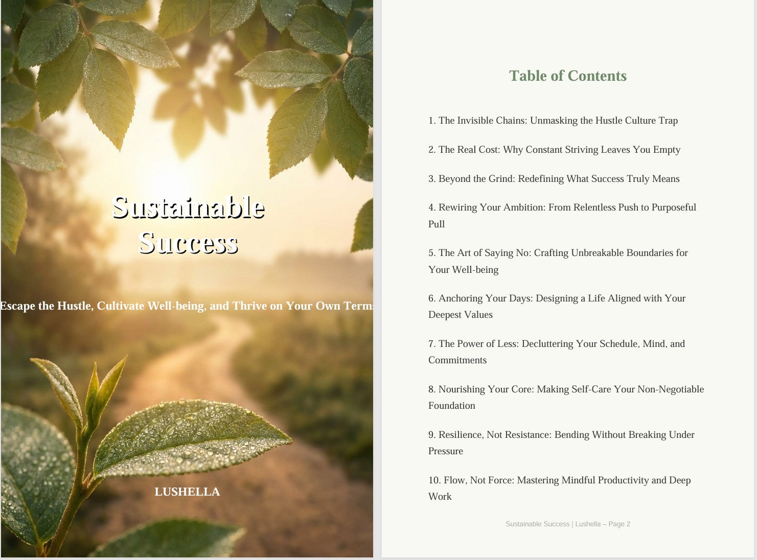 Sustainable Success: Escape the Hustle, Cultivate Well-being, and Thrive on Your Own Terms