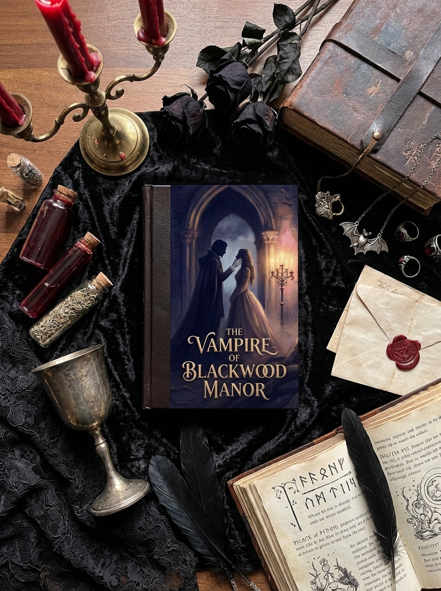 THE VAMPIRE OF BLACKWOOD MANOR - Spicy Gothic Romantasy Digital Book (Instant Download PDF)