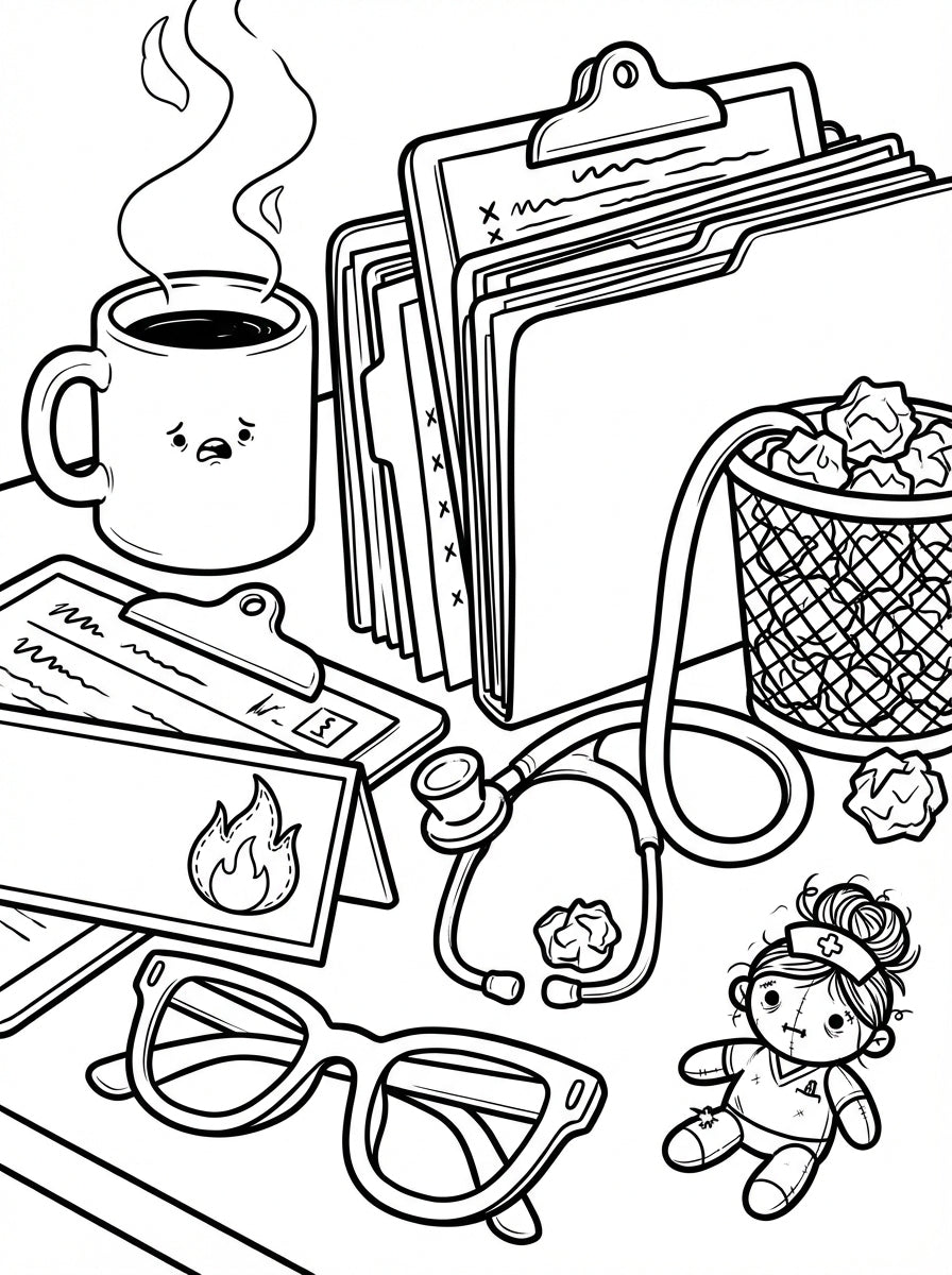 Adult Swear Word Coloring Book Printable Funny Nurse Mom Instant Download