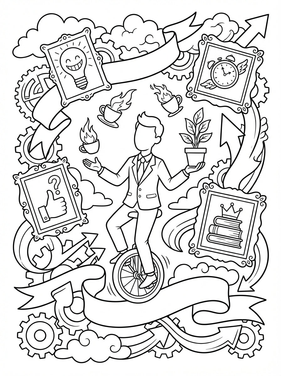 Inspirational & Humorous Quotes Adult Coloring Book - Printable PDF Download