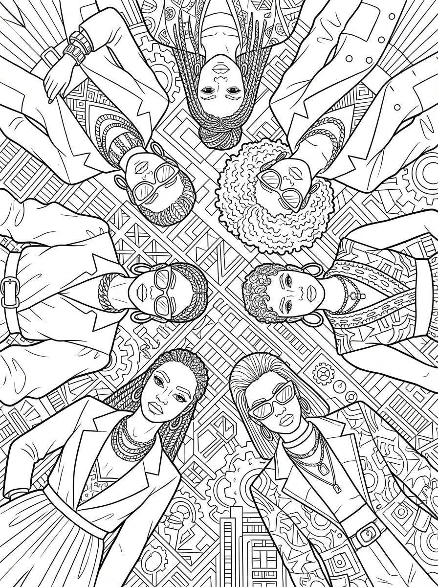 Baddie Energy Coloring Book: Confident Women, Fashion & Empowerment Art (Digital Download)