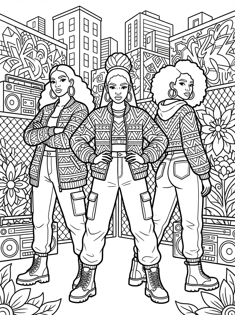Baddie Energy Coloring Book: Confident Women, Fashion & Empowerment Art (Digital Download)