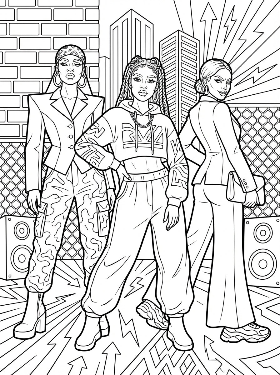 Baddie Energy Coloring Book: Confident Women, Fashion & Empowerment Art (Digital Download)